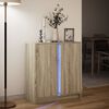 vidaXL Sideboard with LED Sonoma Oak 77x34x85 cm Engineered Wood