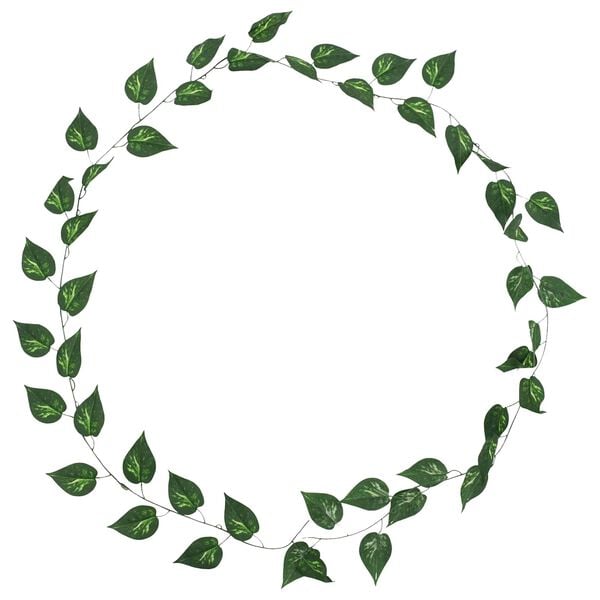 vidaXL Artificial Pothos 5 pcs Green 300 cm Plastic