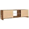 vidaXL TV Cabinet with LED Lights Old Wood 120x30x36 cm Engineered Wood