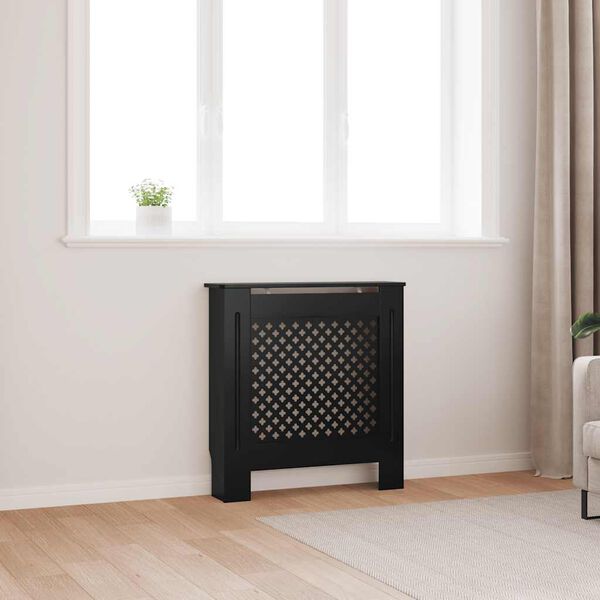 vidaXL MDF Radiator Cover Black 78 cm