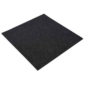 vidaXL Carpet Tile Dark Grey 50 x 50 cm 20 pcs PP and Bitumen