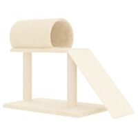 vidaXL Cat Scratching Posts with Tunnel and Ladder Cream 55.5 cm