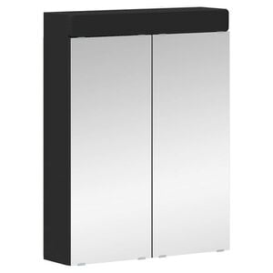 vidaXL Bathroom Mirror Cabinet TULUM Black 60 x 16.5 x 78 cm