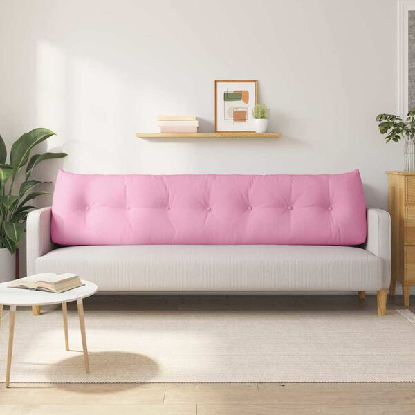 vidaXL Back Pillow Pink 200 x 24 x 50 cm Fabric