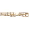 vidaXL Outdoor Sofa Set 9 pcs White 79 x 79 x 37 cm Solid Acacia Wood