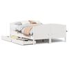 vidaXL Bed Frame without Mattress White 120x200 cm Solid Wood Pine