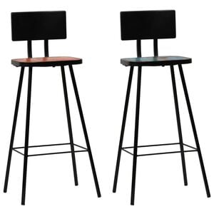 vidaXL Bar Chairs 2 pcs Solid Reclaimed Wood