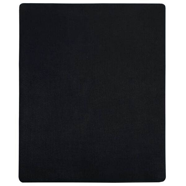 vidaXL Jersey Fitted Sheet Black 140x200 cm Cotton