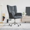 vidaXL Relaxing Chair with Wheels Dark Grey 62 x 68.5 x 105 cm Velvet