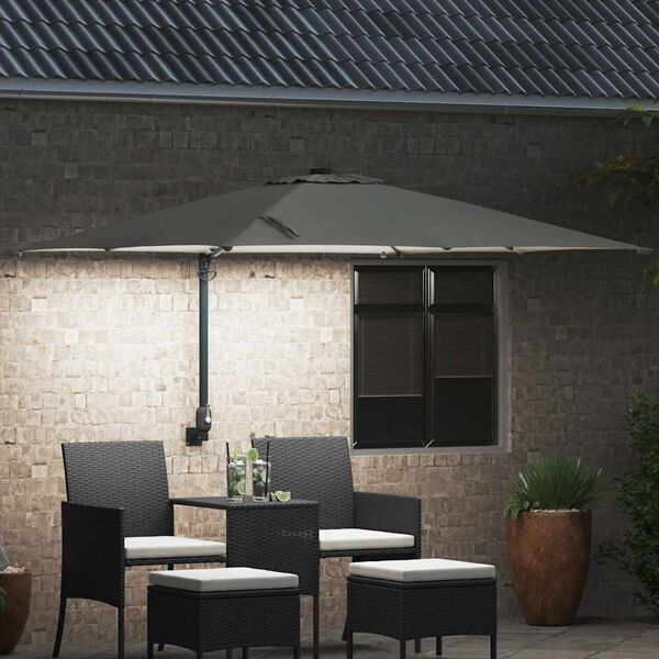vidaXL Garden Parasol Sand 248.5 x 247.5 x 160 cm Polyester and Steel
