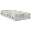 vidaXL Bed Frame Concrete Grey 100 x 200 cm Engineered Wood