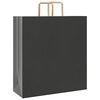 vidaXL Paper Bags 50 pcs with Handles Black 45x17x48 cm