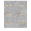 vidaXL Highboard Concrete Grey 69.5x34x180 cm Engineered Wood