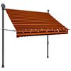 vidaXL Retractable Awning | Orange and Brown