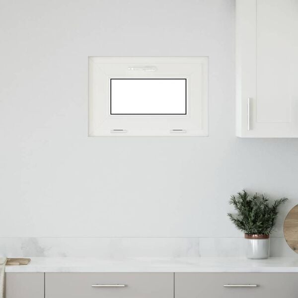 vidaXL Basement Window RISOR 60x40 cm Tilt 3 Glazing White