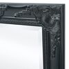 vidaXL Wall Mirror Baroque Style 140x50 cm Black