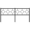vidaXL Metal Headboard Black 180 cm