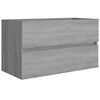 vidaXL Sink Cabinet with Built-in Basin Grey Sonoma Engineered Wood