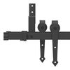 vidaXL Sliding Door Hardware Kit 213,5 cm Steel Black