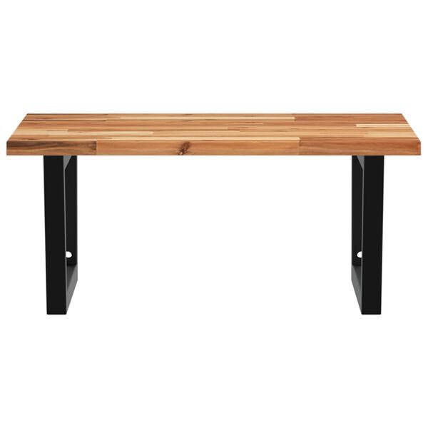 vidaXL Basin Shelf Wall Mounted Steel and Solid Wood Acacia