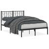 vidaXL Metal Bed Frame without Mattress with Headboard Black 120x190cm