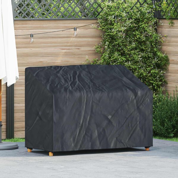 vidaXL Garden Bench Cover Black 134 x 70 x 65 / 94 cm 210D Oxford Fbric