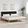 vidaXL Bed Frame with Headboard Brown 200 x 200 cm Solid Pine Wood