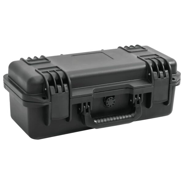 vidaXL Portable Flight Case Black 46.5x21.5x17.5 cm PP