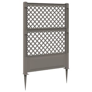 vidaXL Trellis with Spike Grey 99 x 6 x 165 cm PP