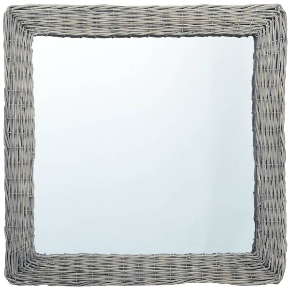 vidaXL Mirror 60x60 cm Wicker
