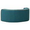 vidaXL Foldable Dog Sofa Turquoise 76x71x30 cm Linen Washable Cushion
