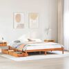 vidaXL Bed Frame without Mattress Wax Brown 200x200 cm Solid Wood Pine