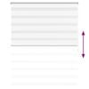 vidaXL Zebra blind 140.9x175 cm Fabric Width 136.7 cm white