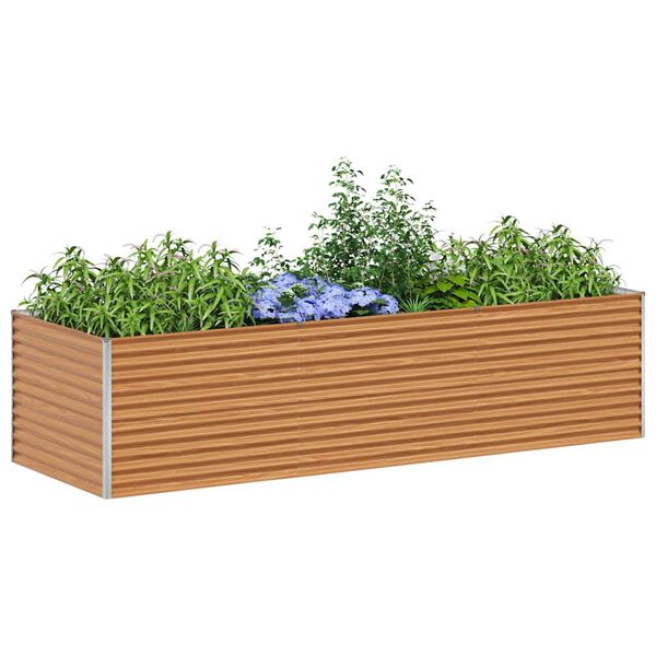 vidaXL Garden Raised Bed 290 x 100 x 68 cm Galvanised Steel