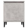 vidaXL Bed Cabinets with Metal Legs Concrete Grey 40x30x50 cm