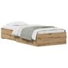 vidaXL Bed Frame with Drawer Artisan Oak 90 x 190 cm Engineered Wood