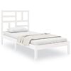 vidaXL Bed Frame without Mattress White Solid Wood 100x200 cm