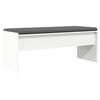 vidaXL Hall Bench with Cushion White 103 x 38 x 40 cm