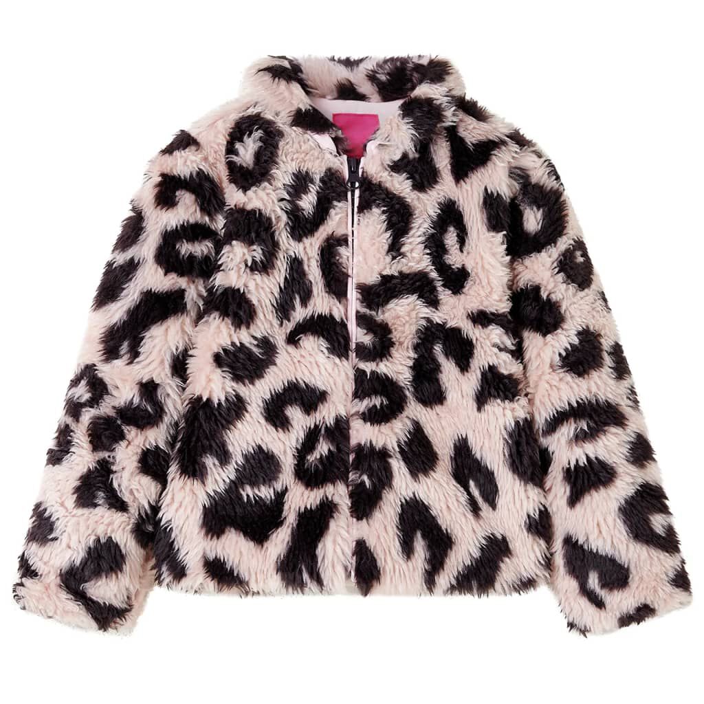 Kids Coat Faux Fur Light Pink 140