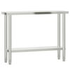 vidaXL Kitchen Work Table with Overshelf 110x30x150 cm Stainless Steel