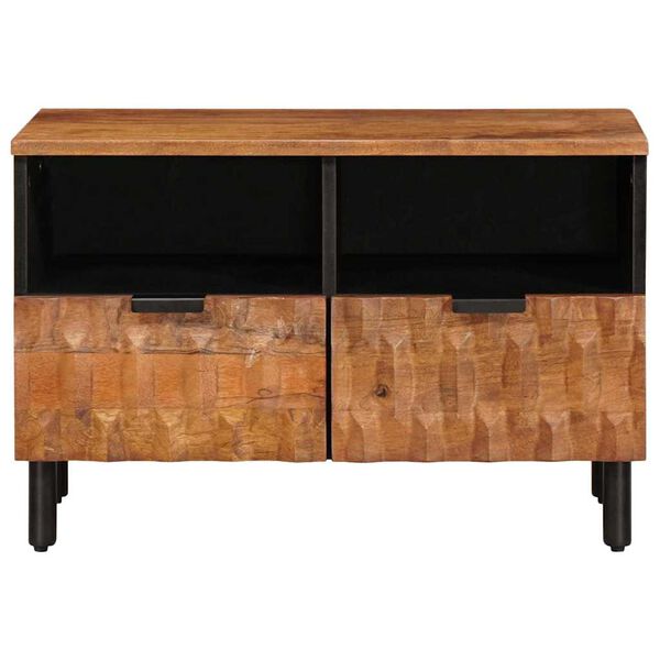 vidaXL TV Cabinet Acacia Brown Finish 70 x 33 x 46 cm Solid Mango Wood