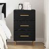 vidaXL Bedside Cabinet Black Oak 40 x 40 x 66 cm Engineered Wood