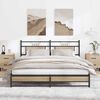 vidaXL Metal Bed Frame without Mattress Sonoma Oak 180x200 cm Super King