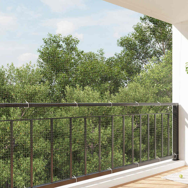 vidaXL Cat Net Transparent 8x3 m Nylon