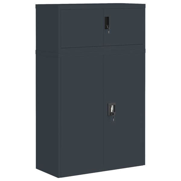 vidaXL File Cabinet Anthracite 90x40x145 cm Steel