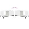 vidaXL Coffee Table High Gloss White 90 x 49 x 46 cm Engineered Wood