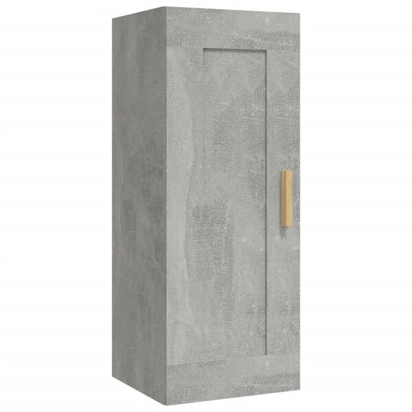 vidaXL Wall Cabinet Concrete Grey 35x34x90 cm Engineered Wood