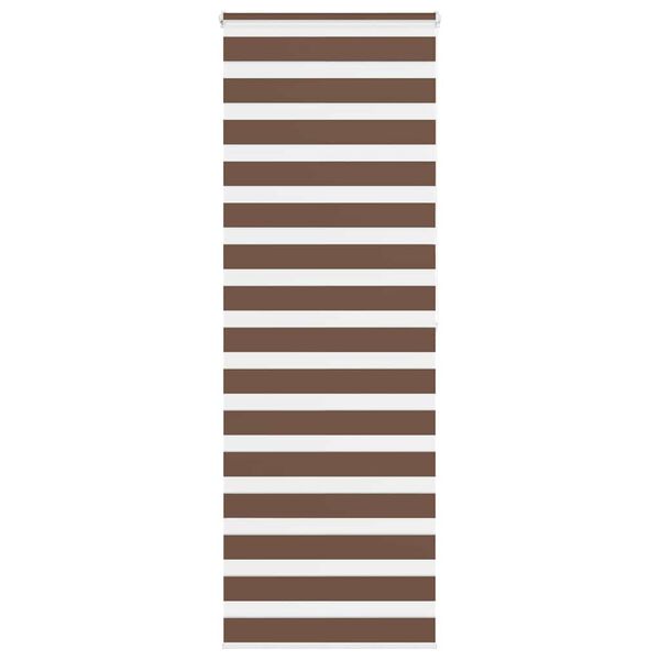 vidaXL Zebra Blind Brown 90x200 cm Fabric Width 85.9 cm Polyester