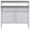 vidaXL Bar Table with 2 Table Tops White and Grey 130x40x120 cm