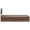 vidaXL Bed Frame with Headboard Brown Oak 120 x 200 cm Engineered Wood